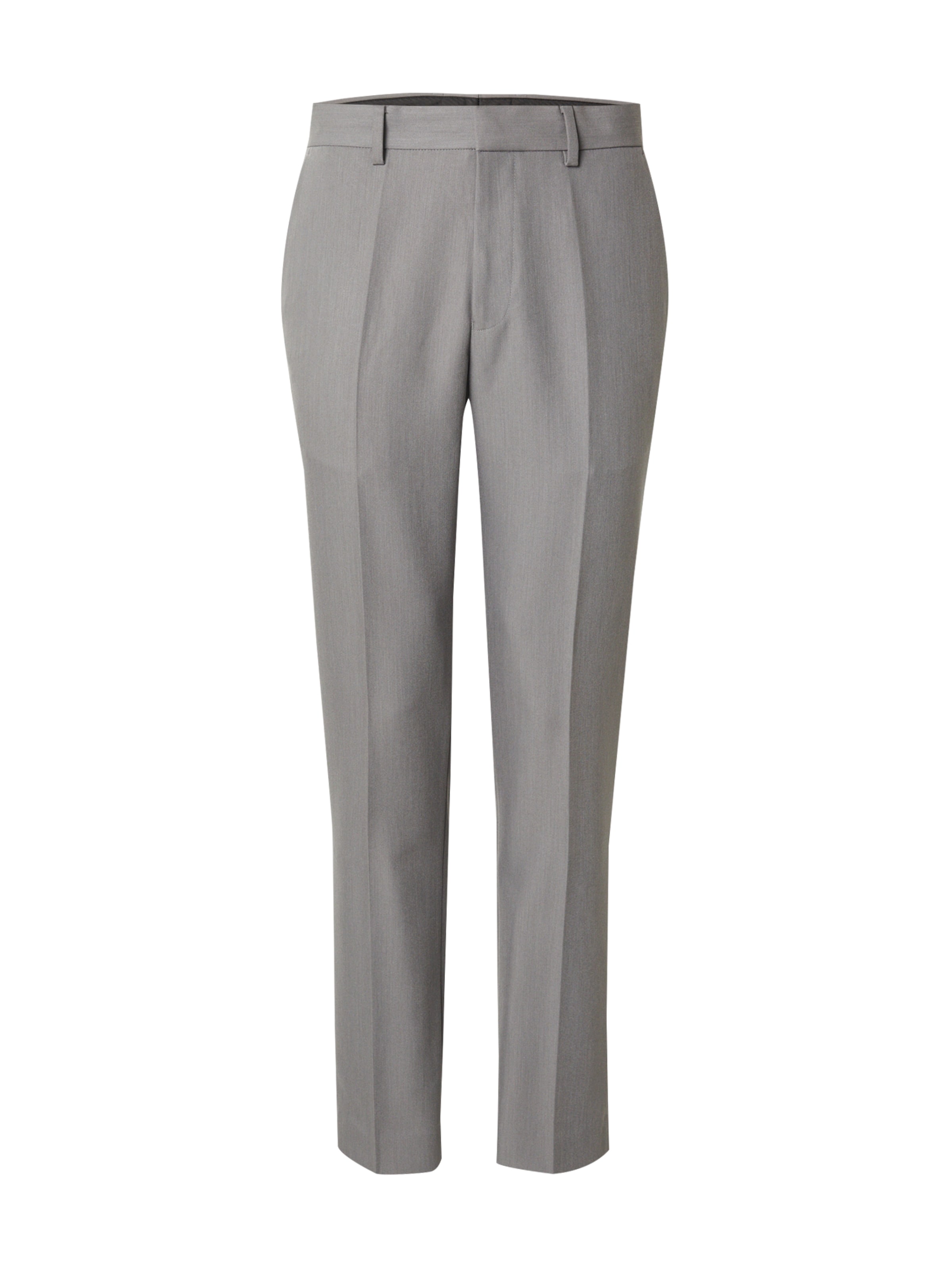 Coupe slim Pantalon à plis TOPMAN en gris : devant