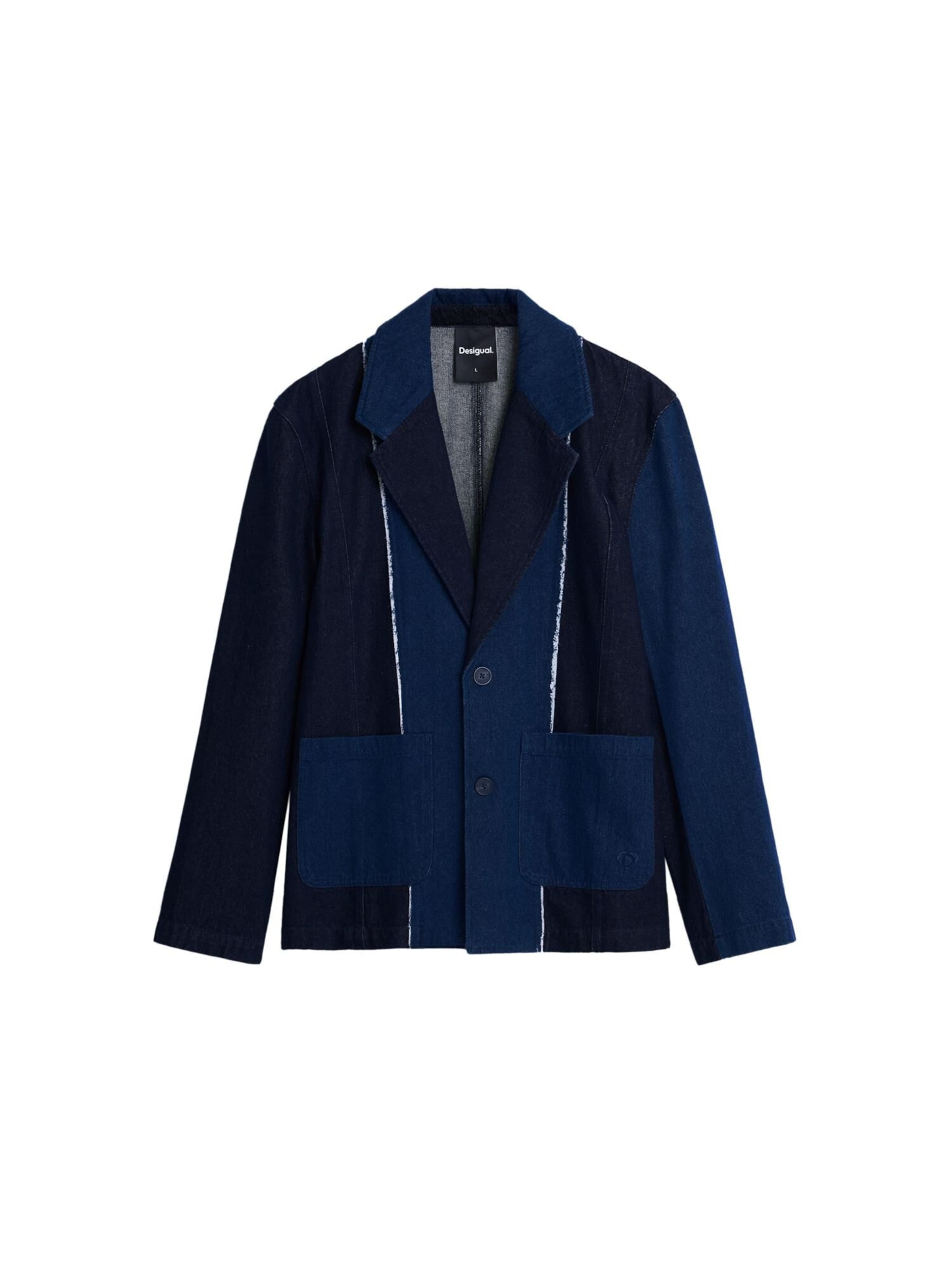 Desigual Regular fit Ανδρικό σακάκι σε μπλε: μπροστά