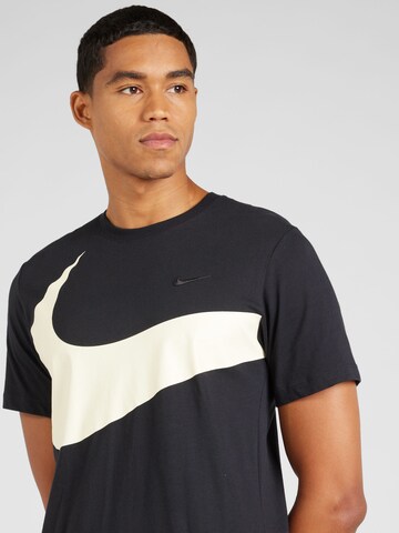 Tricou 'Big Swoosh' de la Nike Sportswear pe negru