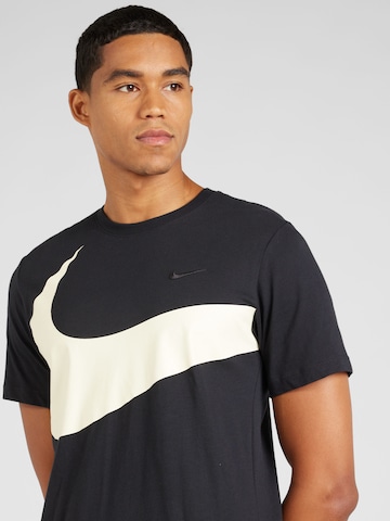 Nike Sportswear T-Shirt 'Big Swoosh' in Schwarz