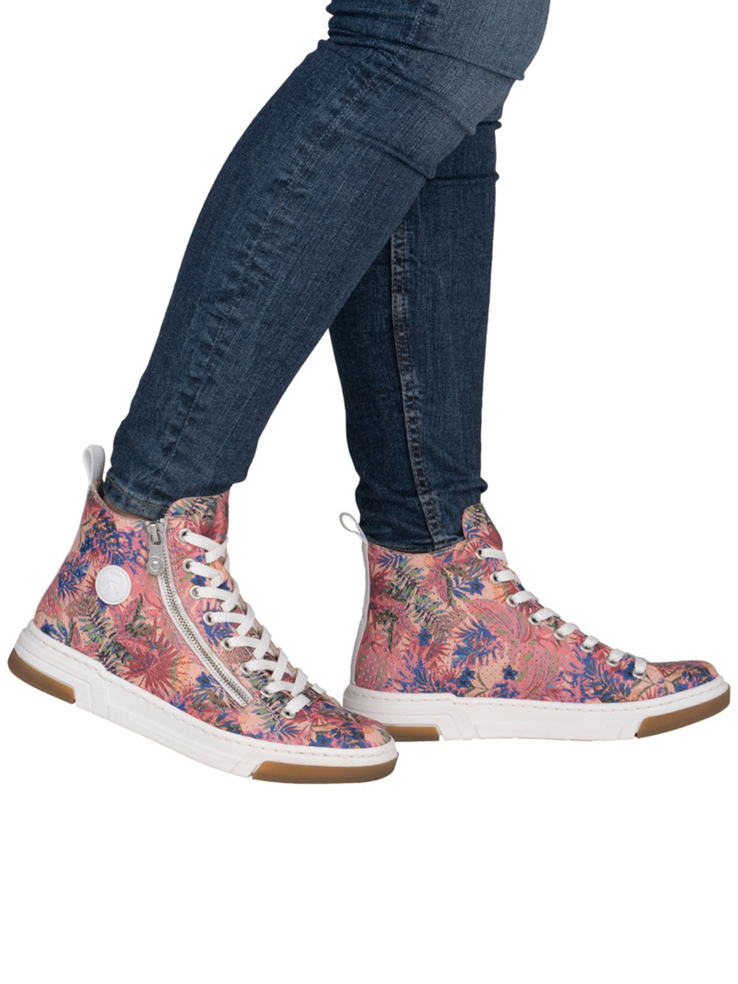 Rieker Sneaker high i pink: forside