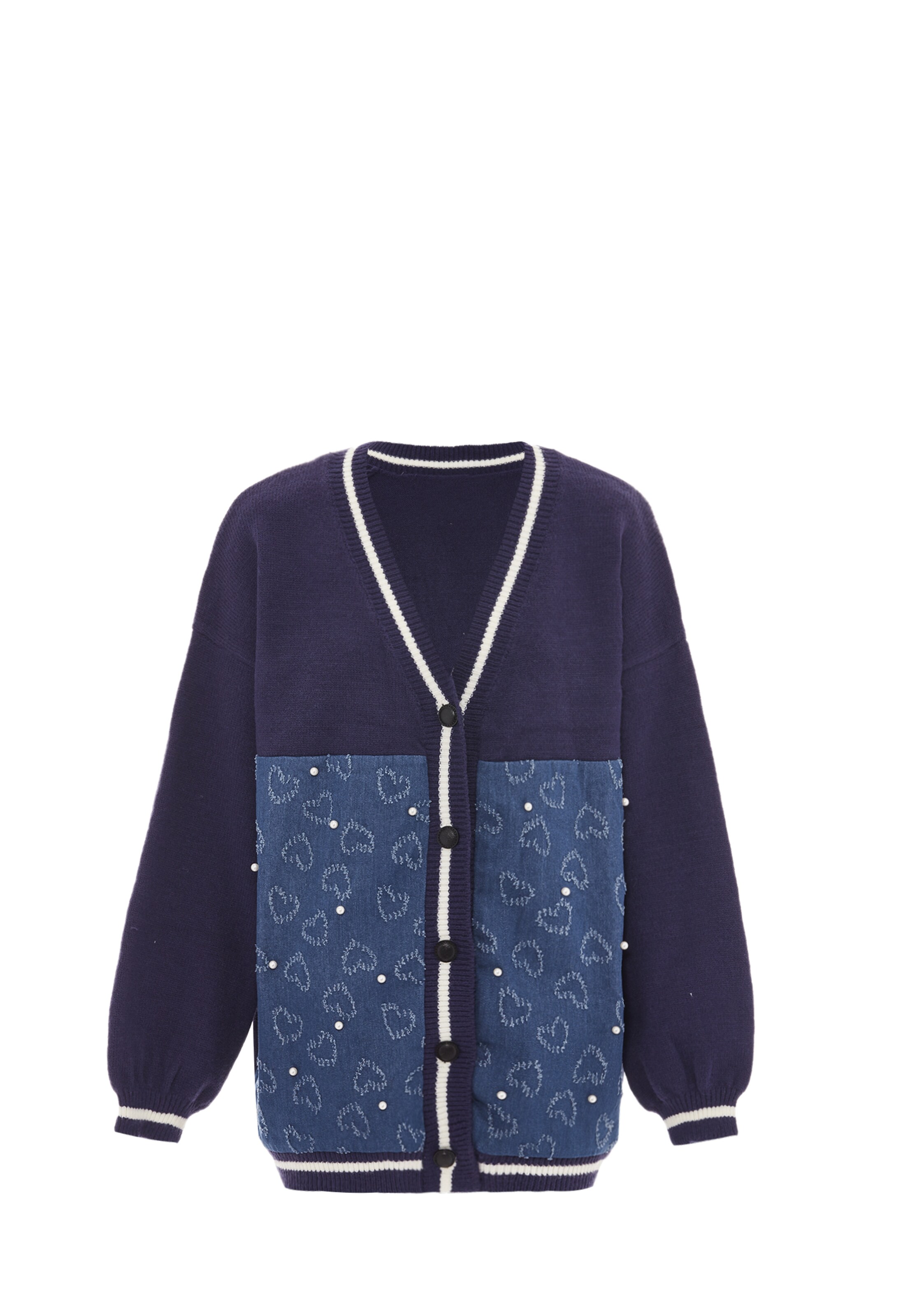 SANIKA Strickjacke in Blau: Vorderseite