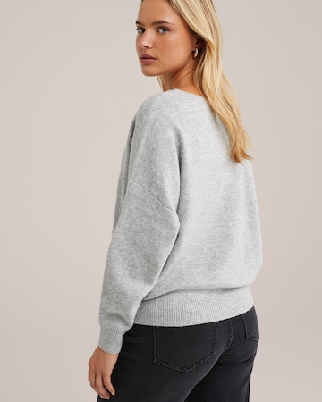 WE Fashion Свитер оверсайз в Серый