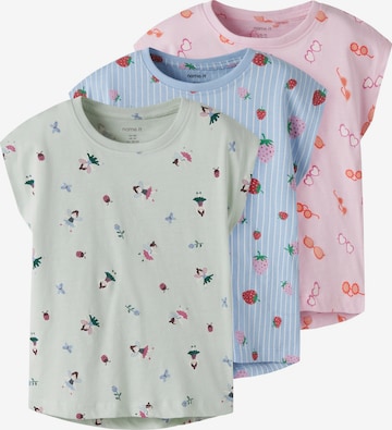 Tricou 'NMFVIGGA' de la NAME IT pe albastru: față