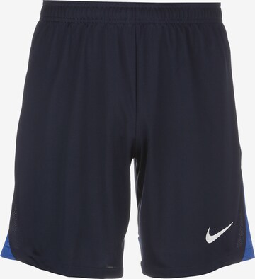 NIKE Workout Pants in Blue: front