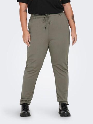 ONLY Carmakoma Tapered Trousers in Green: front