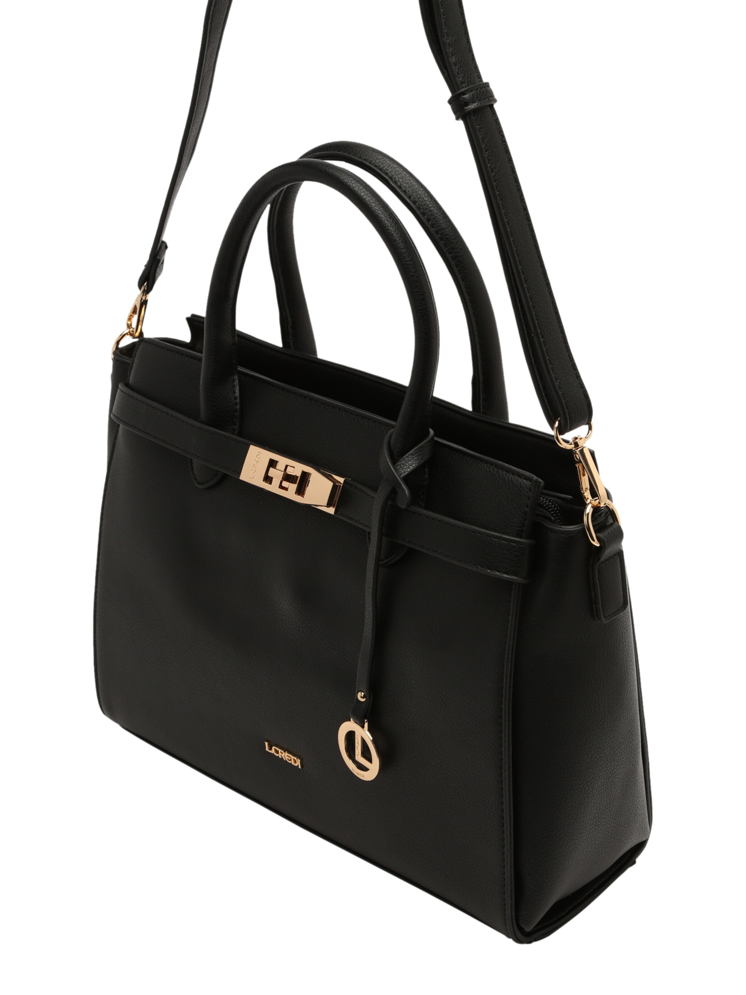 L.CREDI Handtas 'Konstanze' in Zwart: voorkant