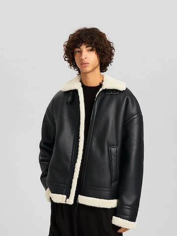 Veste d’hiver Bershka en noir : devant