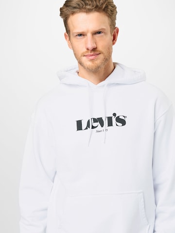 LEVI'S ® Klasický střih Mikina 'Relaxed Graphic Hoodie' – bílá