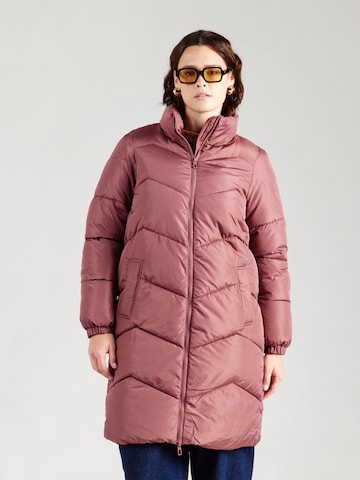 Vero Moda Curve - Abrigo de invierno 'VMCligario' en marrón: frente