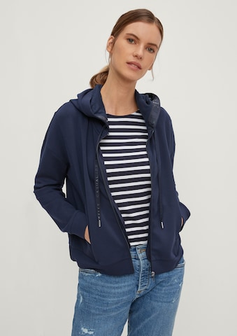 comma casual identity Zip-Up Hoodie in Blue: front