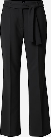 Pantaloni cu dungă 'Charlotte' de la s.Oliver BLACK LABEL pe negru: față