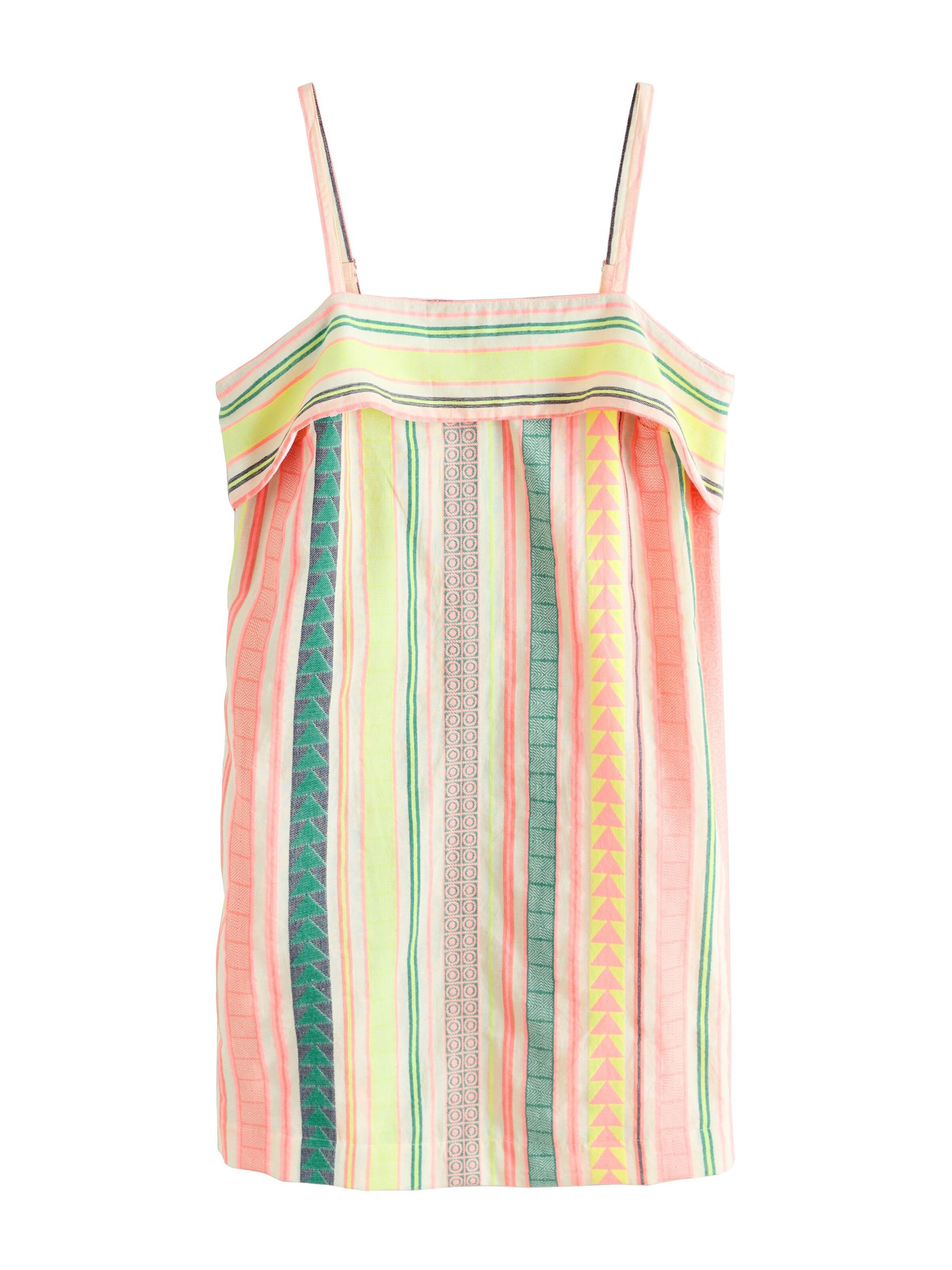 Next Robe d’été en jaune / vert foncé / rose / pitaya, Vue avec produit