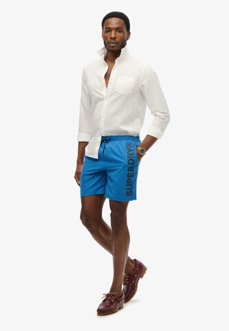 Superdry Zwemshorts in Blauw