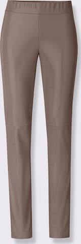 heineSkinny Hlače - smeđa boja: prednji dio