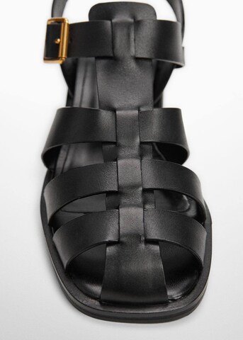 MANGO Strap Sandals 'fisher' in Black