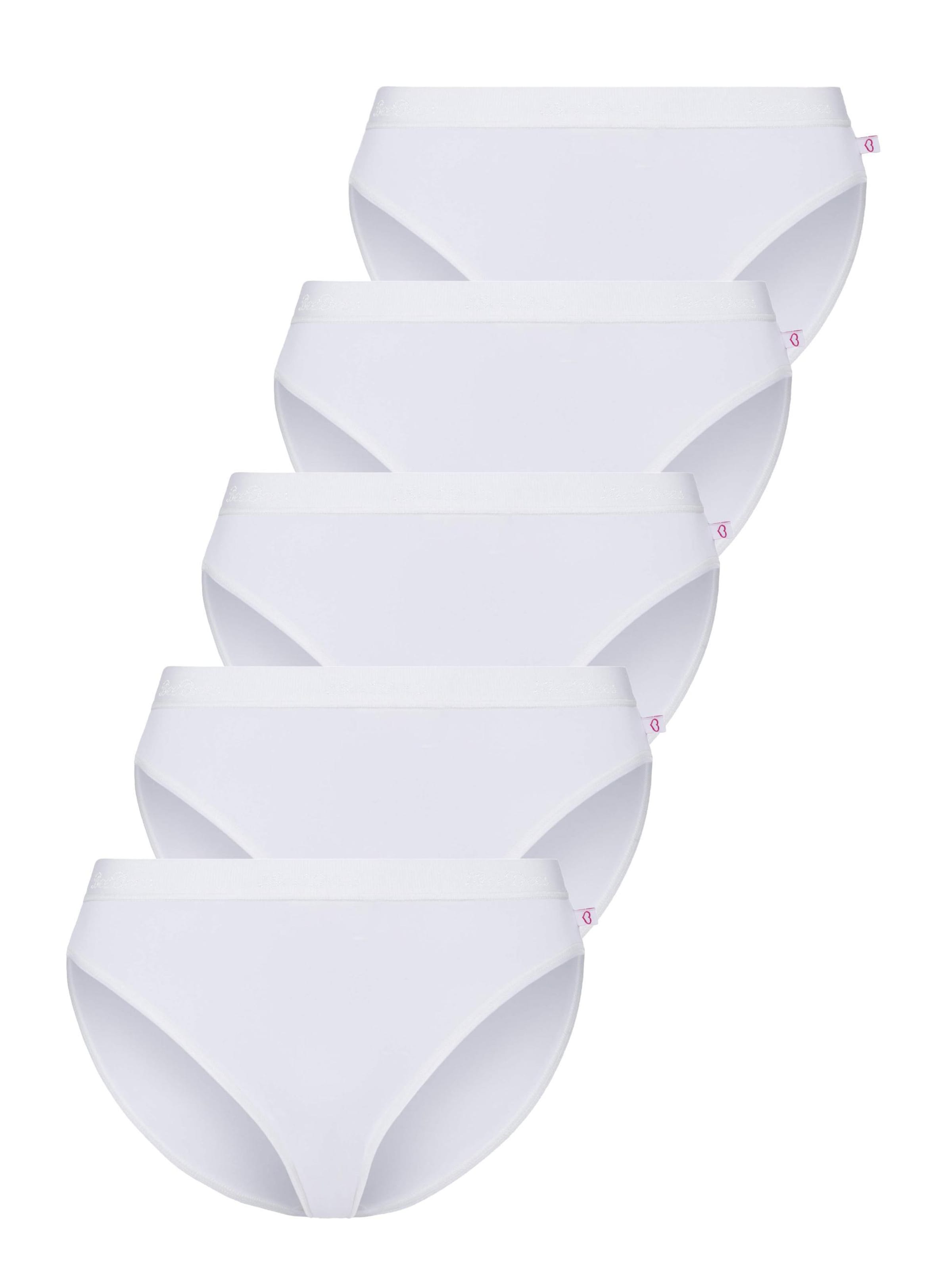 BeeDees Slip 'Taillenslip Microfun Tai (5-er Pack)'‌‌‌‌ in Weiß: Vorderseite