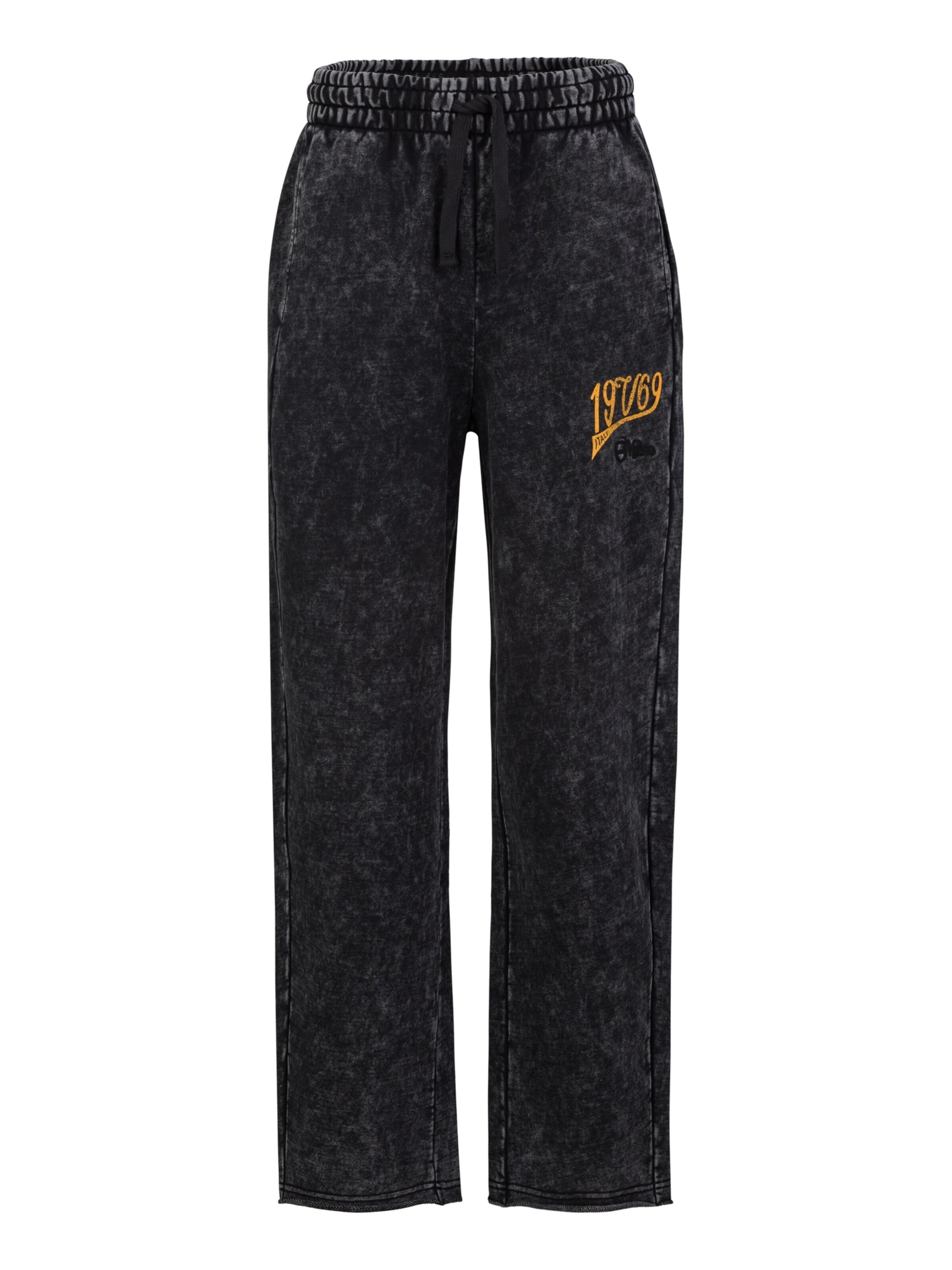 19V69 ITALIA Tapered Sportbroek in Zwart: voorkant