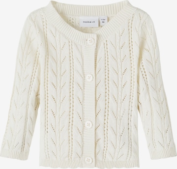 NAME IT Knit cardigan 'Noseline' in Beige: front