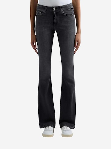 Wide leg Jeans 'FLARE REGULAR WAIST WA534 .000.51A 19C' di REPLAY in nero: frontale