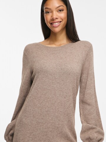 VILA Knitted dress 'VIRIL' in Brown