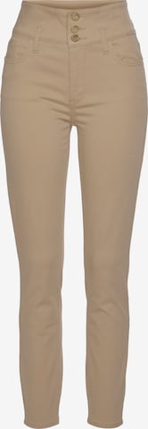 LASCANA Skinny Jeans in Beige: front