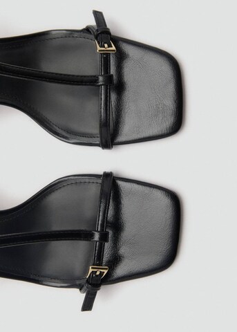 MANGO Strap Sandals 'Oporta' in Black