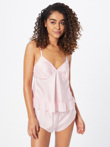 Boux Avenue Short Pajama Set in Pink: front