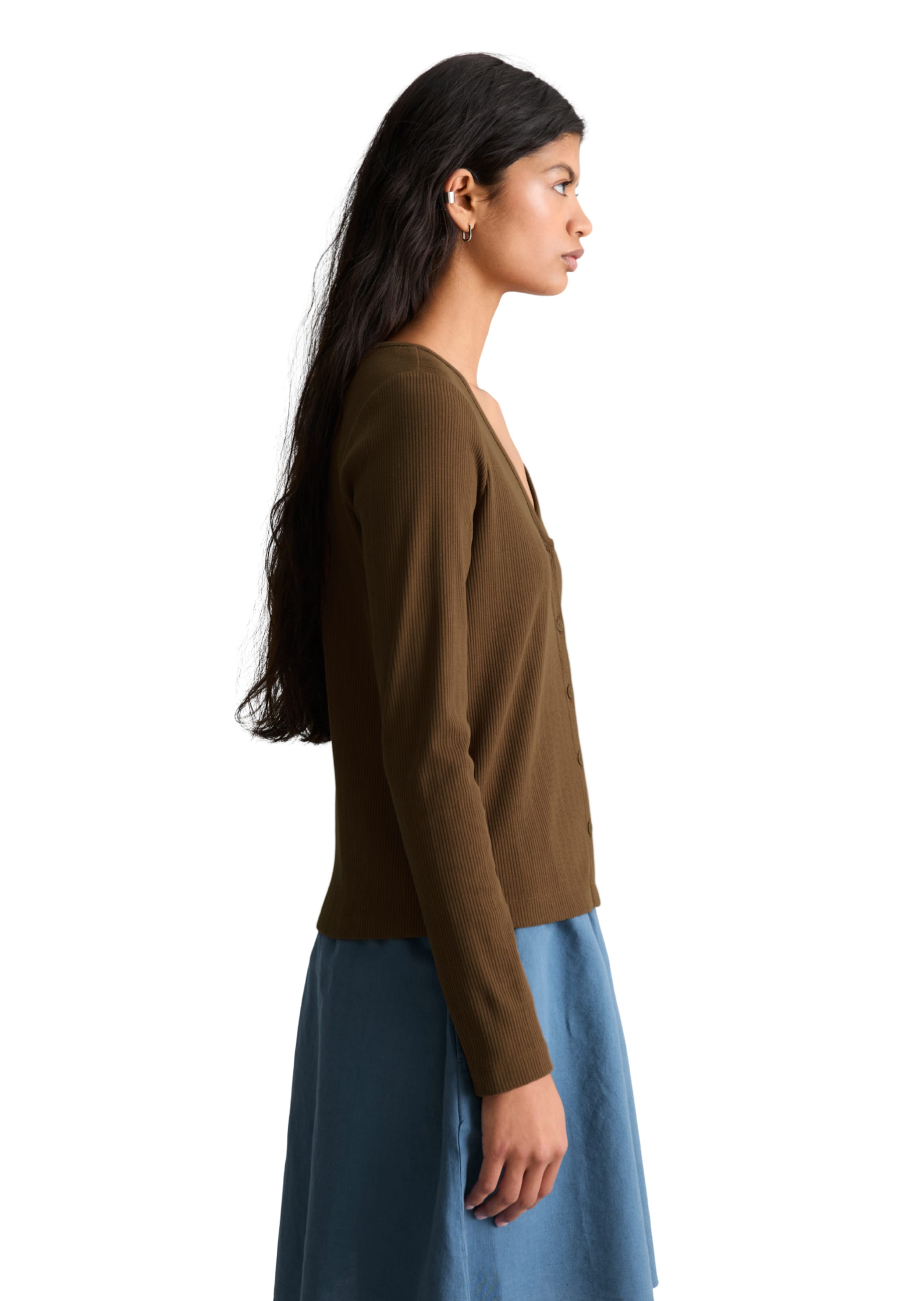 Marc O'Polo DENIM Gebreid vest in Bruin