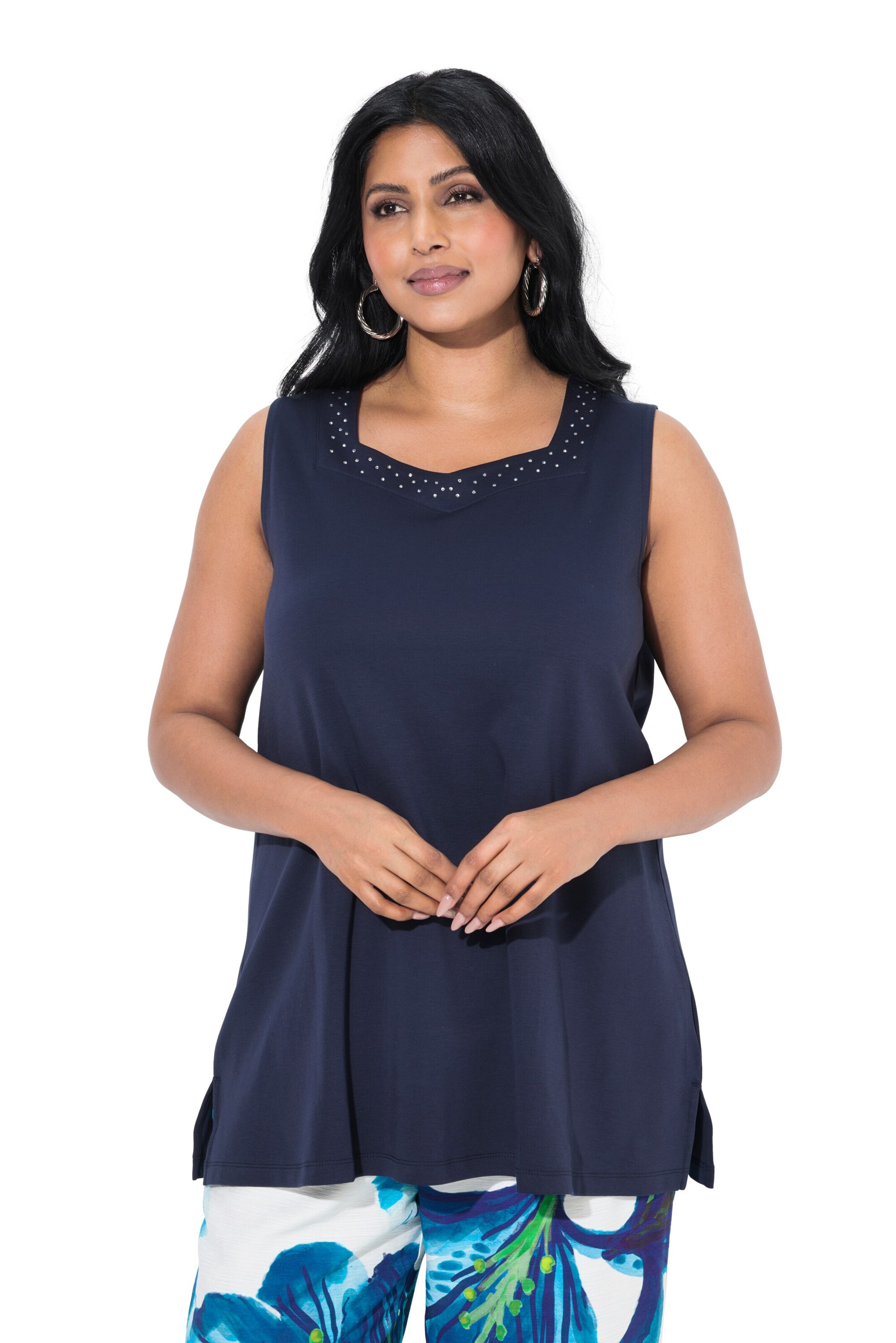 Ulla Popken Top in Blauw: voorkant