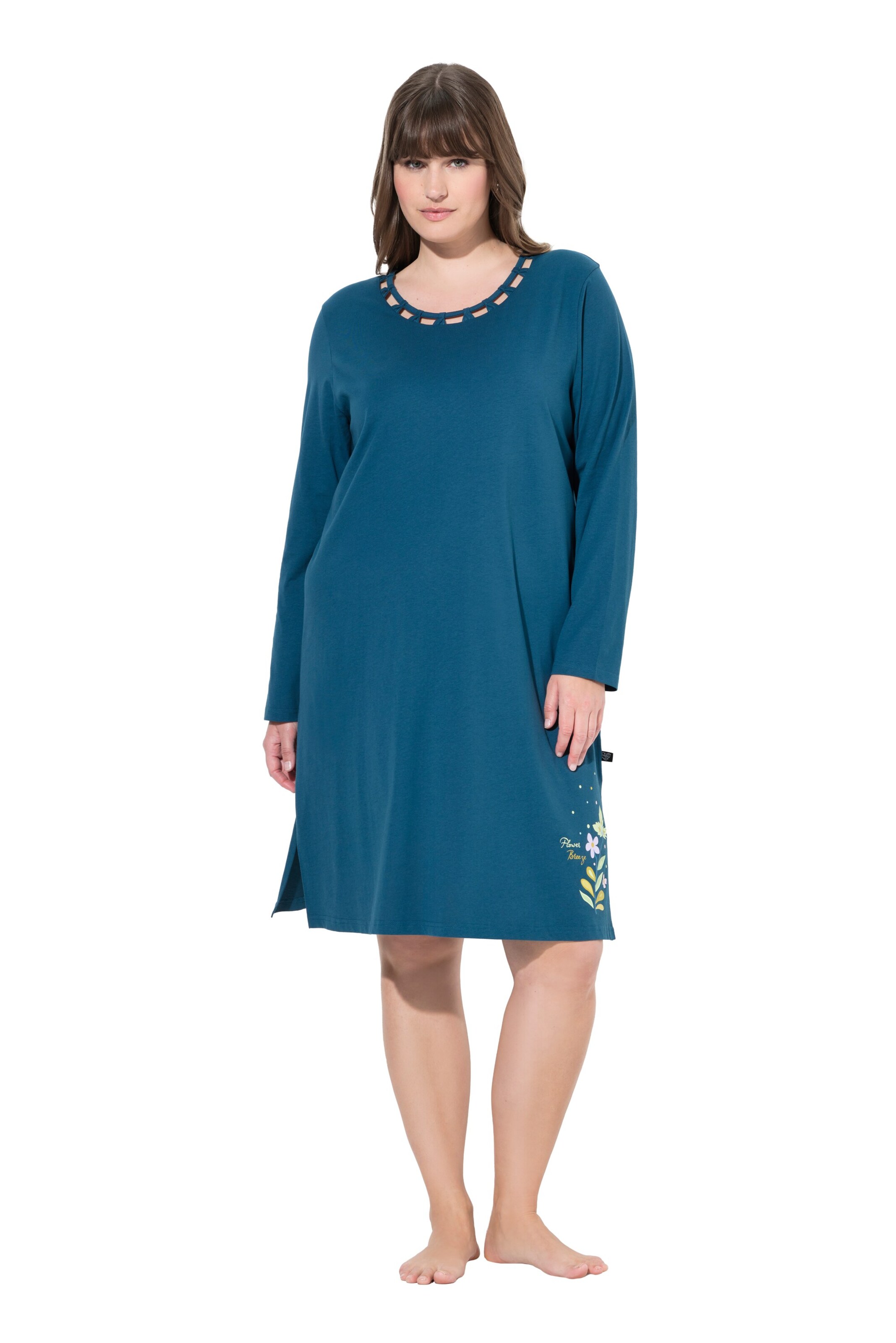 Ulla Popken Nachthemd in Blauw