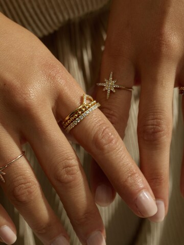 Fiocco Jewelry Ring 'Crown' in Yellow