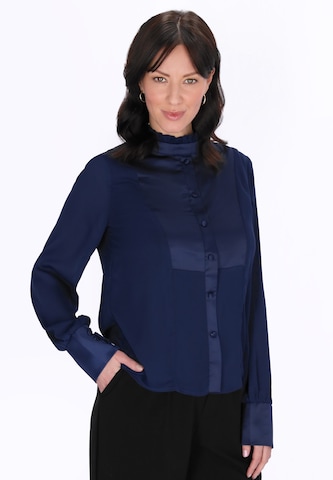 usha BLACK LABEL - Blusa 'Elegant' em azul: frente