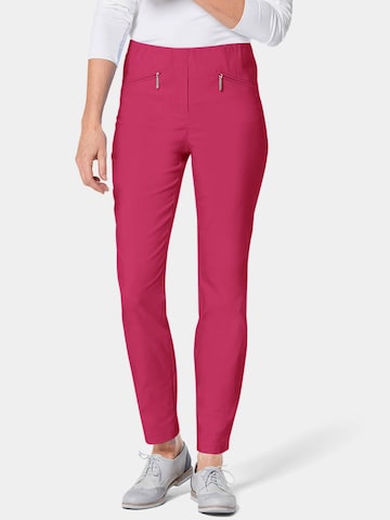 Goldner Slim fit Trousers 'LOUISA ' in Pink: front
