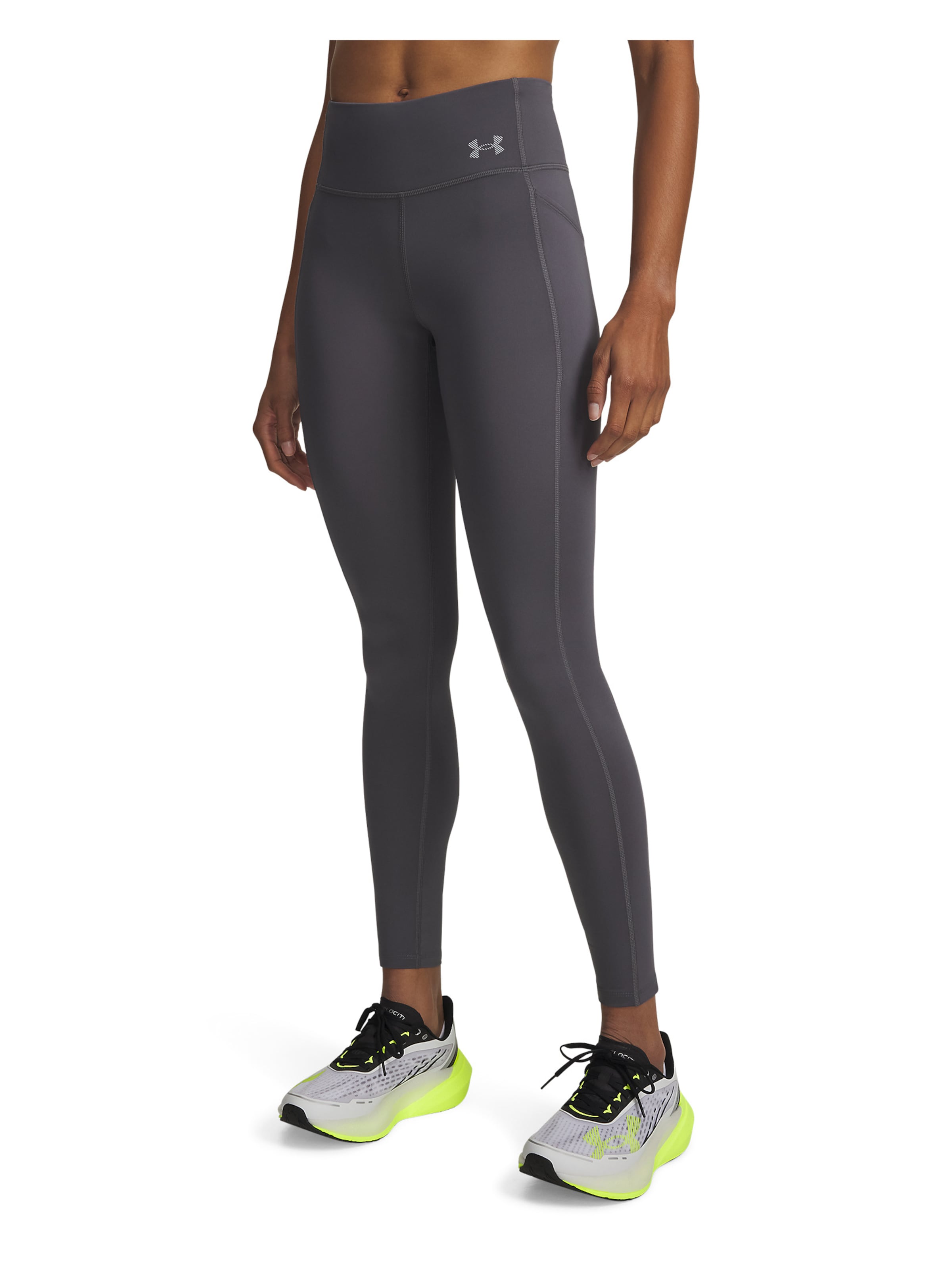 UNDER ARMOUR Skinny Workout Pants 'Velociti' in Grey: front