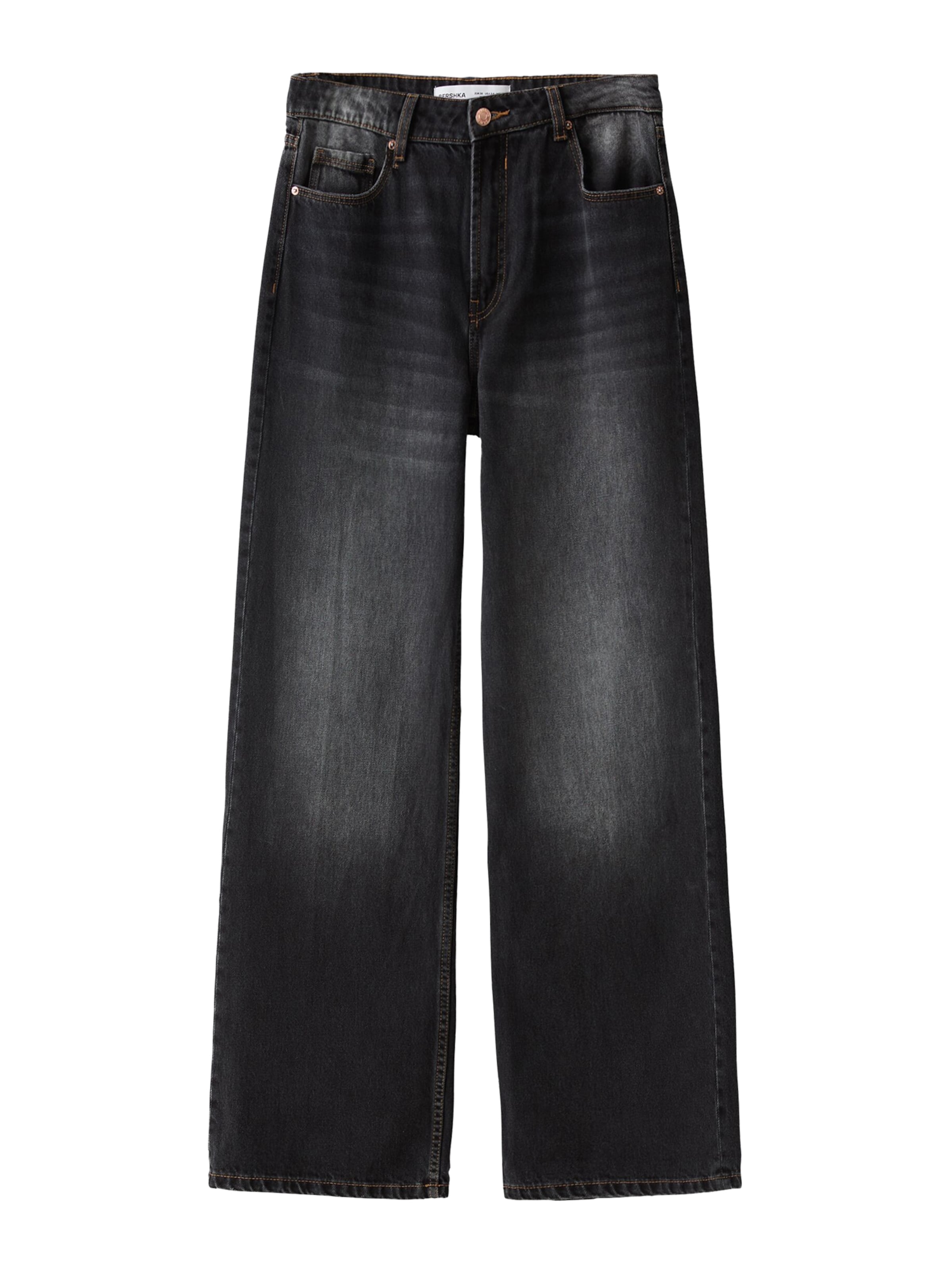 Baggy Jeans di Bershka in nero: frontale