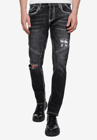 Rusty Neal Regular Jeans 'NISHO' in Zwart: voorkant