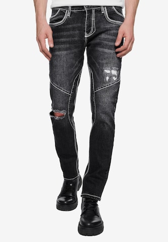 Rusty Neal Regular Jeans 'NISHO' in Zwart: voorkant