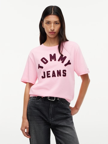 Tommy Jeans Μπλουζάκι σε ροζ: μπροστά
