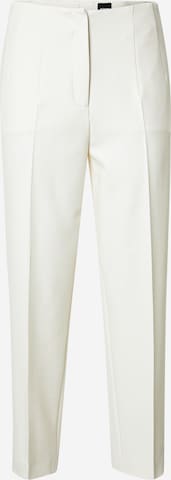 BOSSregular Hlače s naborima 'Tetisa' - bijela boja: prednji dio
