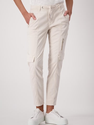 Tapered Pantaloni cargo di monari in beige: frontale