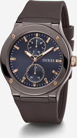 Orologio analogico 'JET' di GUESS in marrone: frontale