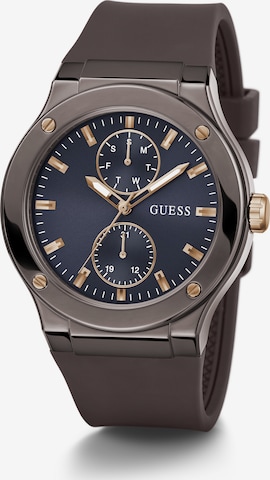 GUESS Analoog horloge 'JET' in Bruin: voorkant