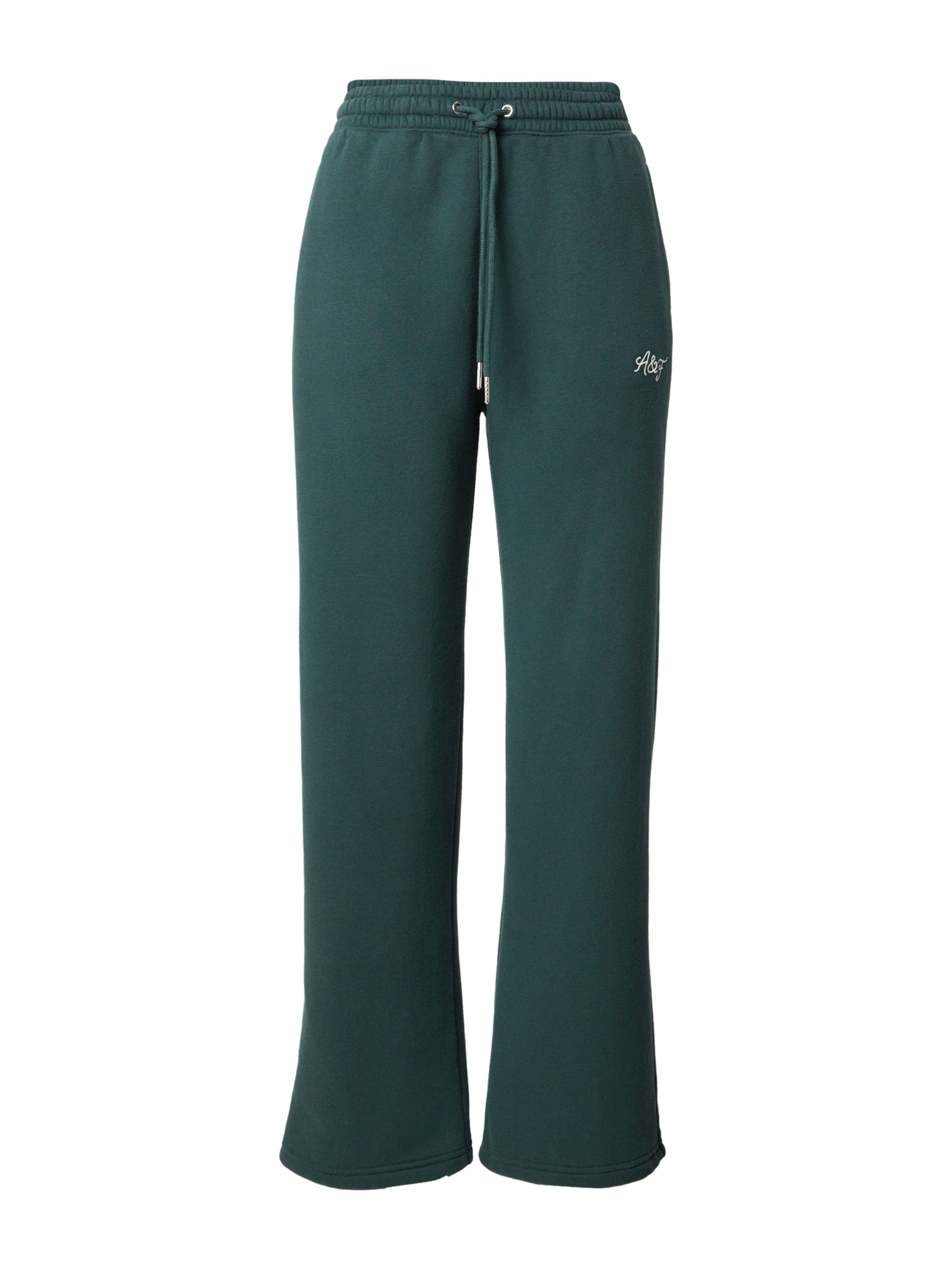 Abercrombie & Fitch Avar lõige Püksid, värv roheline: eest vaates