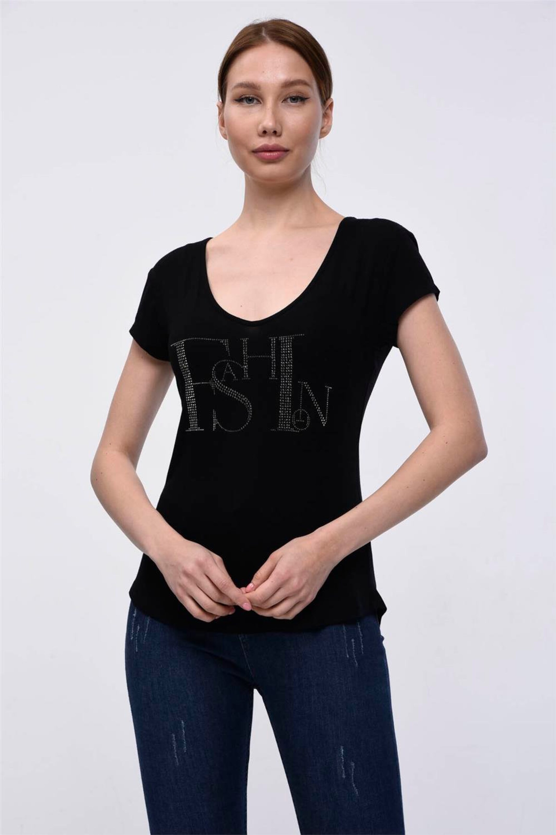 HOME STORE T-Shirt 'Baskılı' in Schwarz: Vorderseite