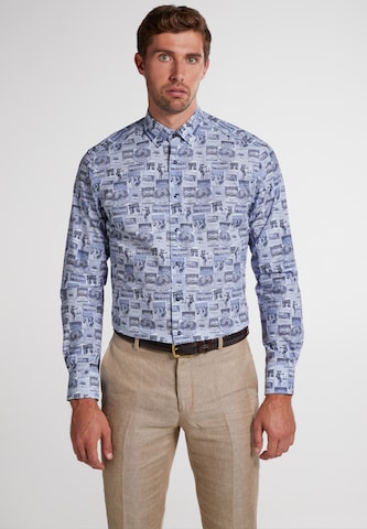 ETERNA Regular fit Button Up Shirt in Blue: front