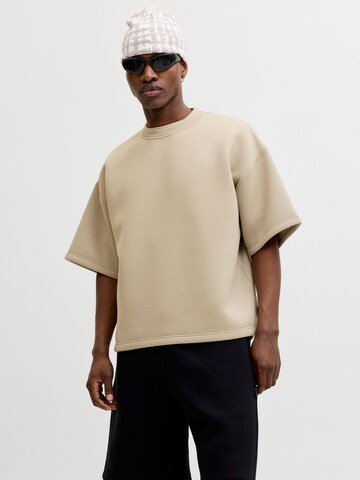 JACK & JONES Sweatshirt in Beige: Vorderseite