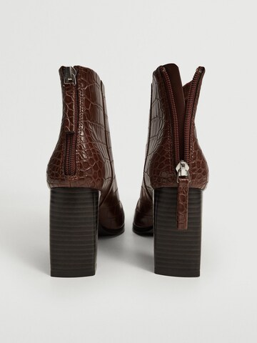 Bottines 'Valen' MANGO en marron