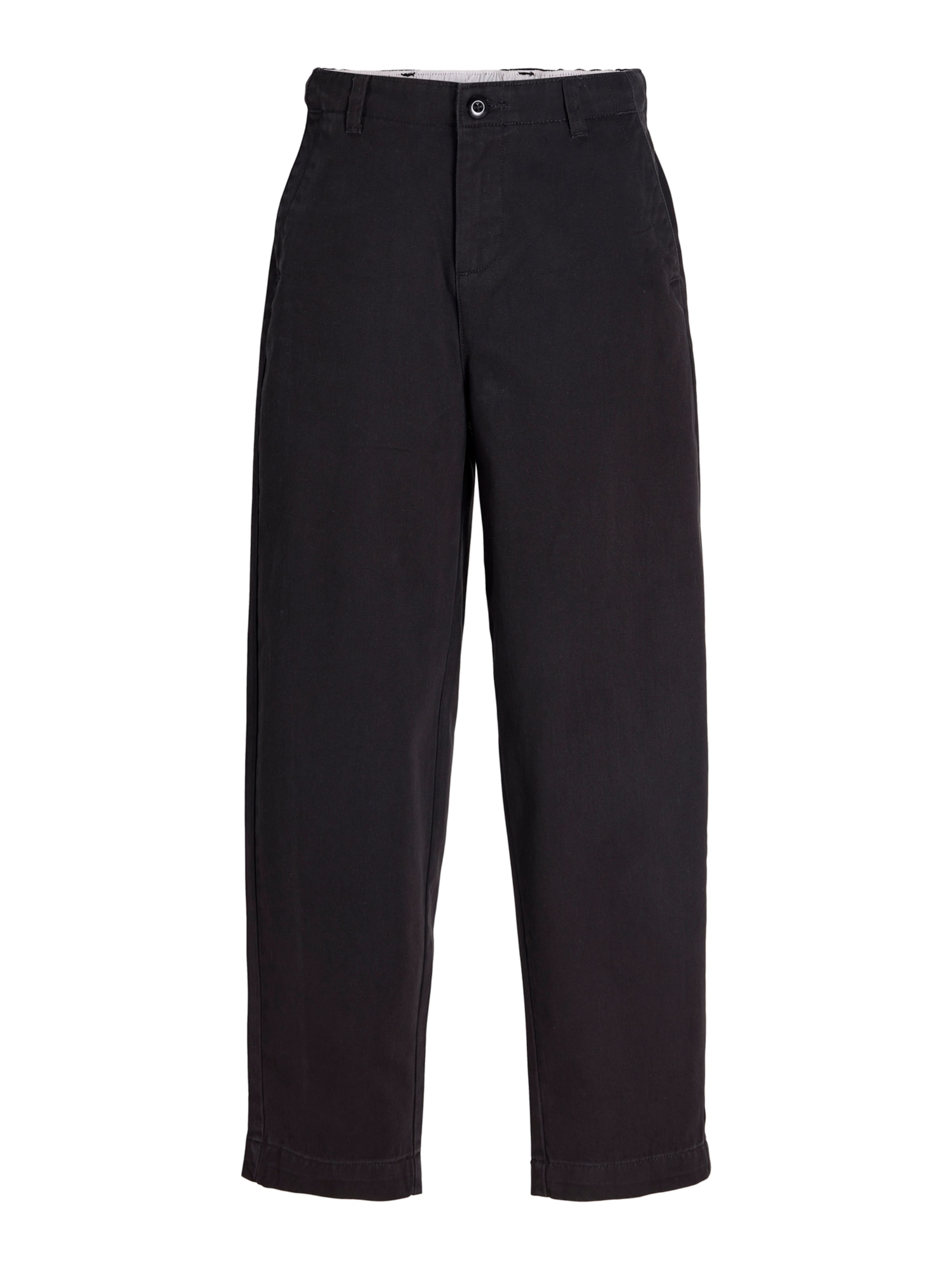 Jack & Jones Junior Regular Pants 'JPSTEVAN ELVARO' in Black: front