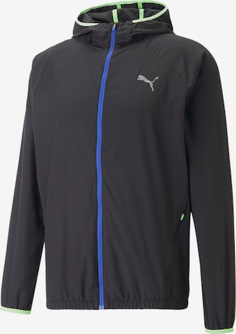 PUMA Athletic Jacket 'Ultraweave' in Black: front